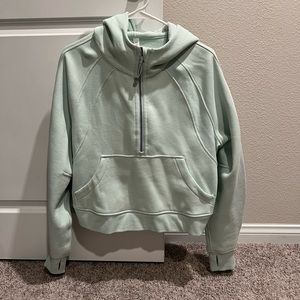 Lululemon Scuba Oversized Half-Zip in Delicate Mint